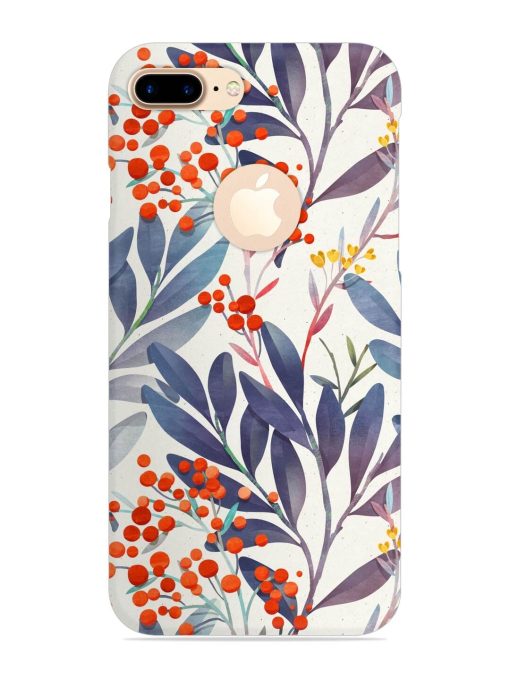 Seamless Floral Pattern Snap Case for Apple Iphone 7 Plus (Logo Cut) Zapvi