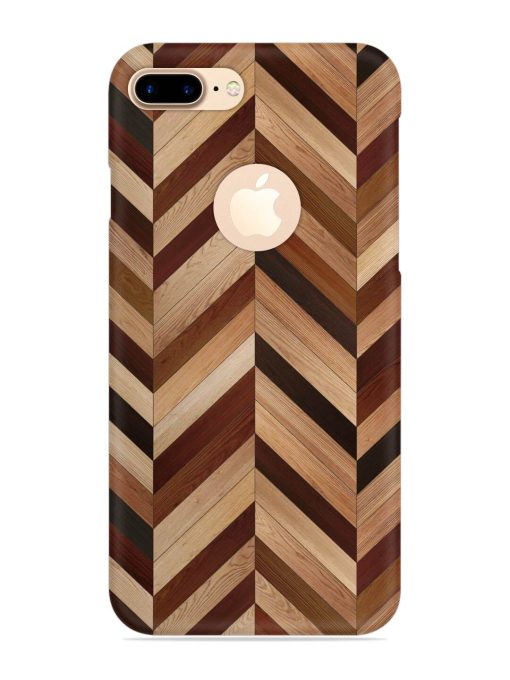 Seamless Wood Parquet Snap Case for Apple Iphone 7 Plus (Logo Cut) Zapvi