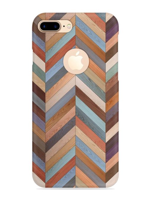 Seamless Wood Parquet Snap Case for Apple Iphone 7 Plus (Logo Cut) Zapvi