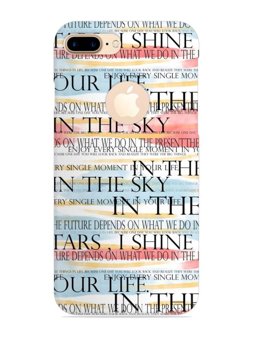 Seamless Slogans Pattern Snap Case for Apple Iphone 7 Plus (Logo Cut)