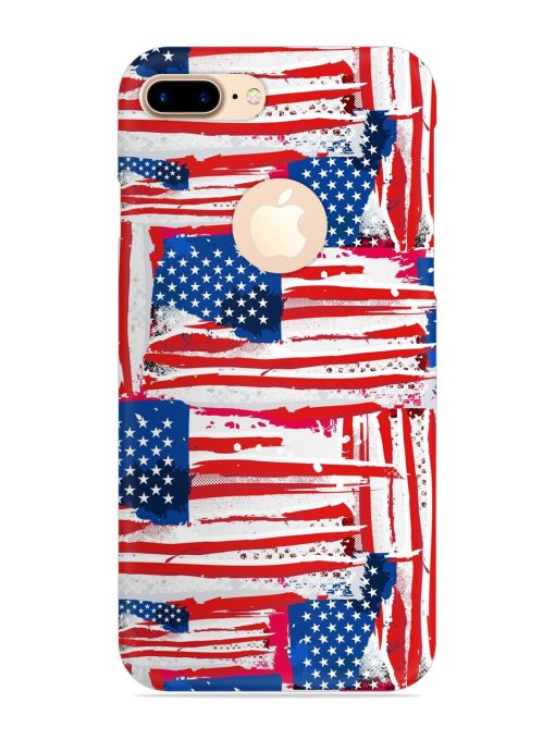 Usa Flag Seamless Snap Case for Apple Iphone 7 Plus (Logo Cut)