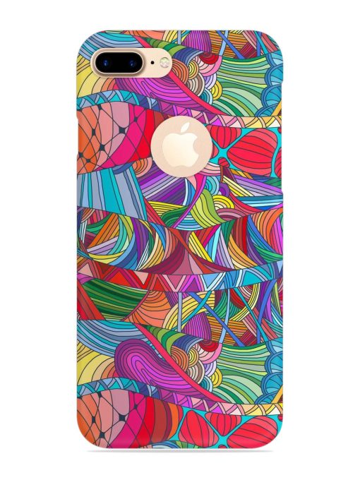 Seamless Patterns Hand Drawn Snap Case for Apple Iphone 7 Plus (Logo Cut)