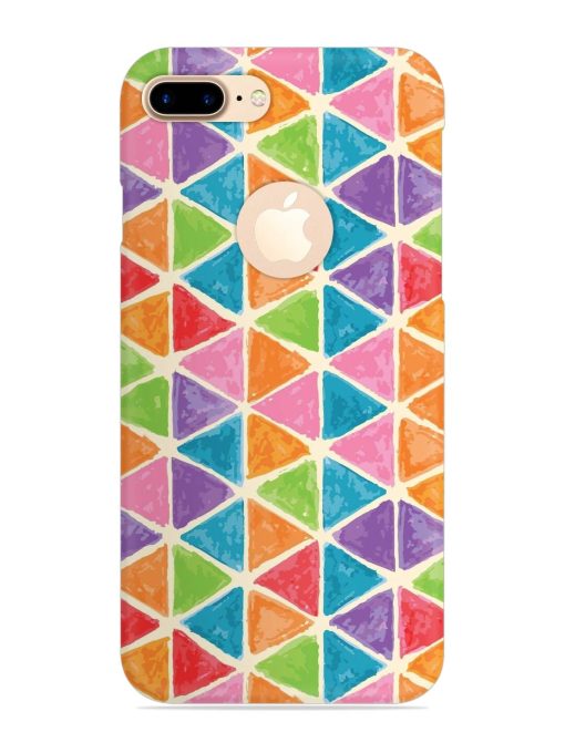 Seamless Colorful Isometric Snap Case for Apple Iphone 7 Plus (Logo Cut)