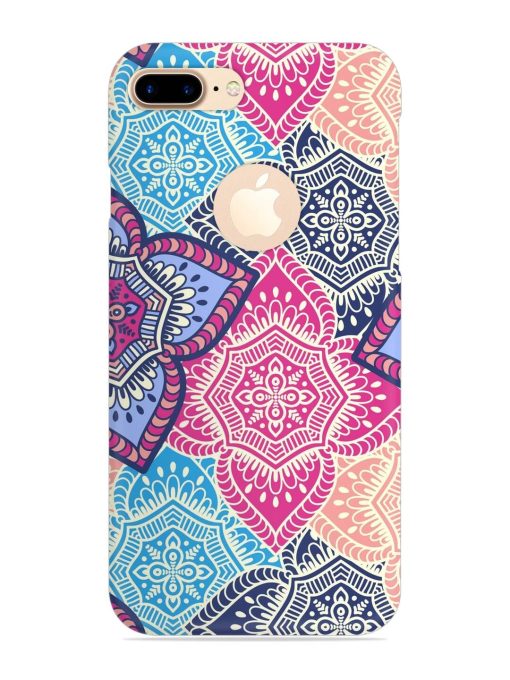 Ethnic Floral Seamless Snap Case for Apple Iphone 7 Plus (Logo Cut) Zapvi