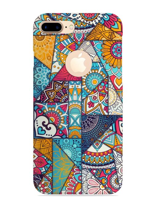 Patchwork Pattern Vintage Snap Case for Apple Iphone 7 Plus (Logo Cut)