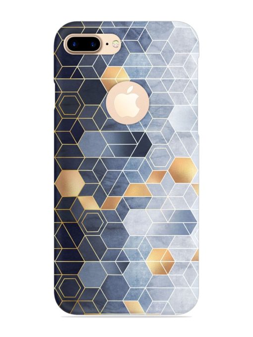 Geometric Abstraction Hexagons Snap Case for Apple Iphone 7 Plus (Logo Cut) Zapvi