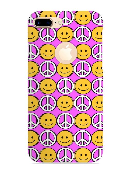 Smiley Face Peace Snap Case for Apple Iphone 7 Plus (Logo Cut)