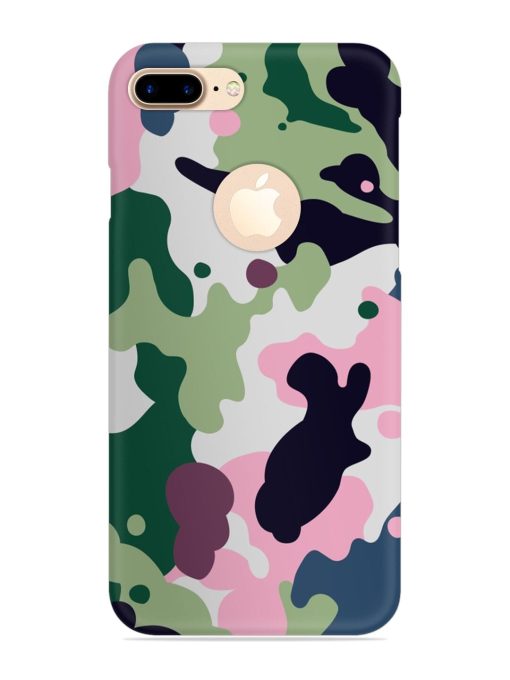 Seamless Funky Camouflage Snap Case for Apple Iphone 7 Plus (Logo Cut)