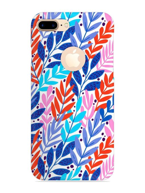 Bright Floral Tropical Snap Case for Apple Iphone 7 Plus (Logo Cut) Zapvi