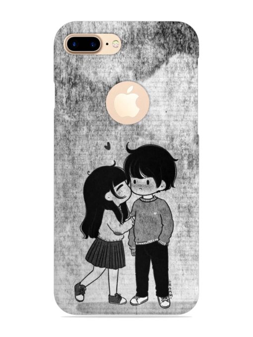 Couple Love Highlights Snap Case for Apple Iphone 7 Plus (Logo Cut) Zapvi