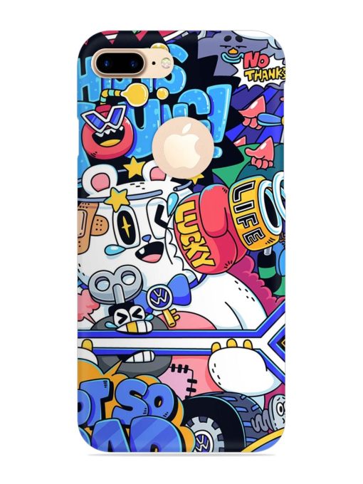 Universal Doodle Snap Case for Apple Iphone 7 Plus (Logo Cut)