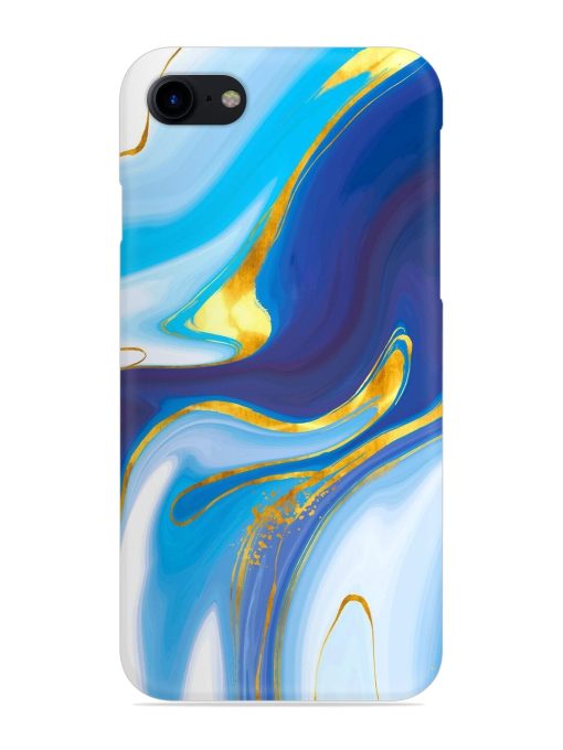 Watercolor Background With Golden Foil Snap Case for Apple Iphone 8 Zapvi