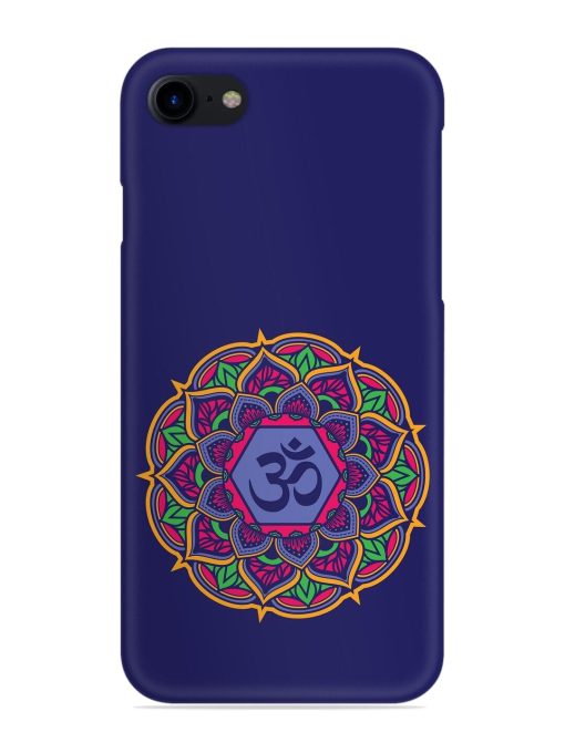 Om Mandala Art Blue Snap Case for Apple Iphone 8