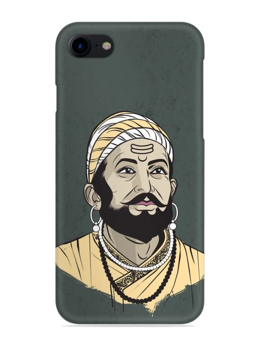 Shivaji Maharaj Vector Art Snap Case for Apple Iphone 8 Zapvi