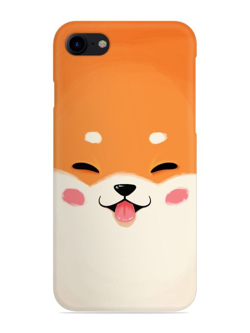 Cute Dog Face Vector Snap Case for Apple Iphone 8