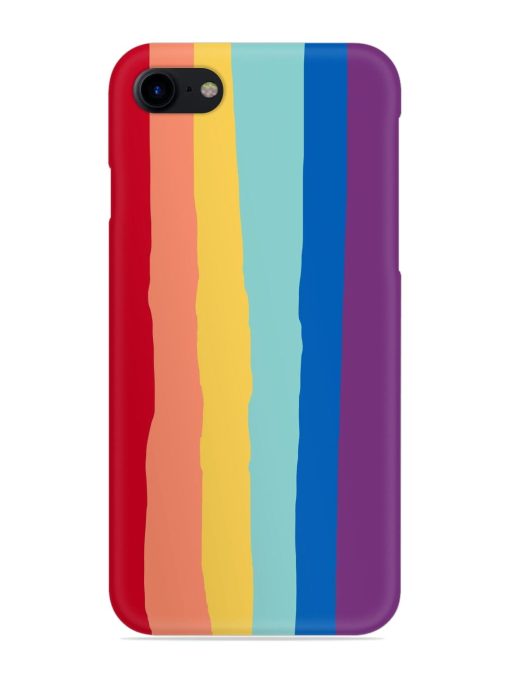 Rainbow Genuine Liquid Snap Case for Apple Iphone 8