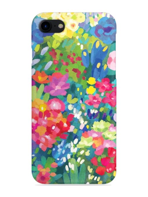 Watercolor Flower Art Snap Case for Apple Iphone 8 Zapvi