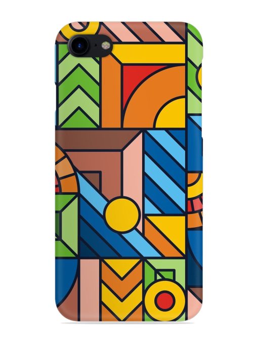 Colorful Geometric Snap Case for Apple Iphone 8