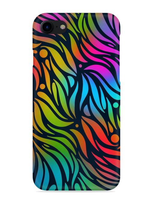 Abstract Leaf Design Snap Case for Apple Iphone 8 Zapvi