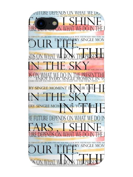 Seamless Slogans Pattern Snap Case for Apple Iphone 8 Zapvi