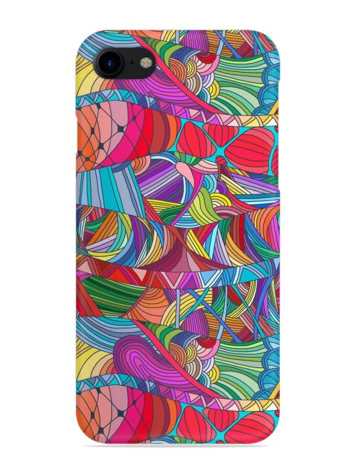 Seamless Patterns Hand Drawn Snap Case for Apple Iphone 8