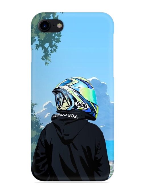 Rider With Helmet Snap Case for Apple Iphone 8