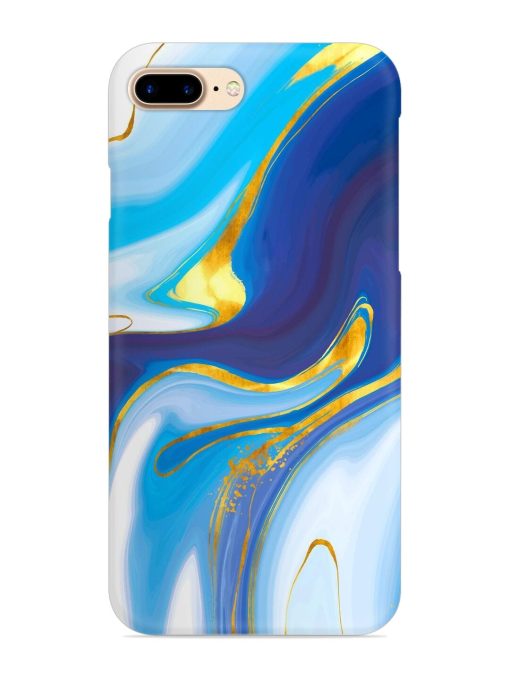 Watercolor Background With Golden Foil Snap Case for Apple Iphone 8 Plus Zapvi