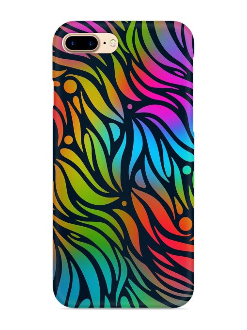 Abstract Leaf Design Snap Case for Apple Iphone 8 Plus Zapvi