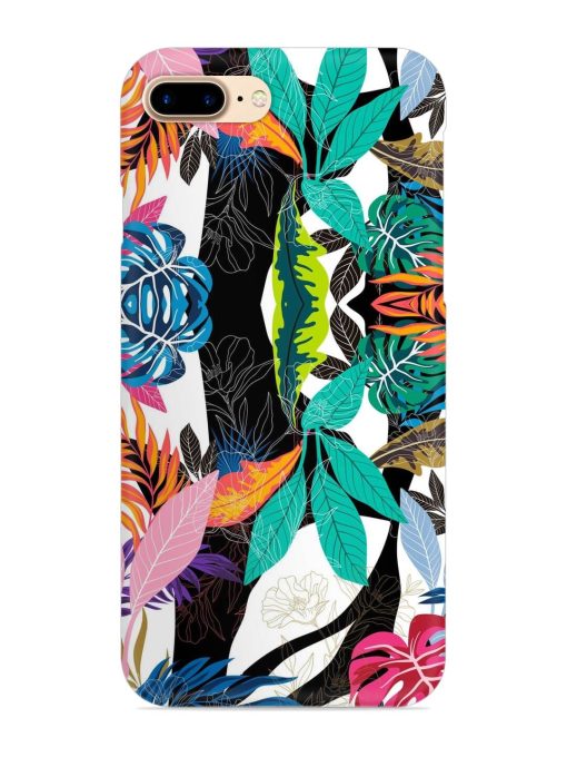 Floral Pattern Bright Snap Case for Apple Iphone 8 Plus Zapvi