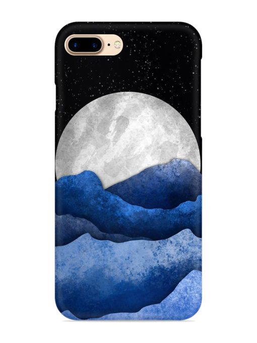 Full Moon Mountain Vector Snap Case for Apple Iphone 8 Plus Zapvi