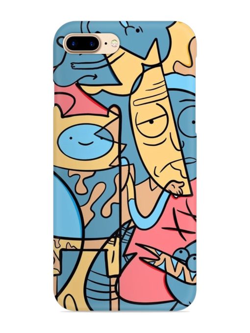 Silly Face Doodle Snap Case for Apple Iphone 8 Plus Zapvi