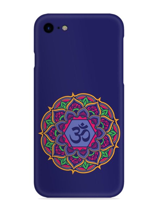 Om Mandala Art Blue Snap Case for Apple Iphone Se (2020) Zapvi