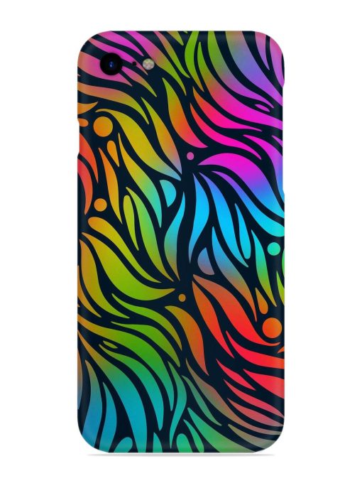 Abstract Leaf Design Snap Case for Apple Iphone Se (2020) Zapvi