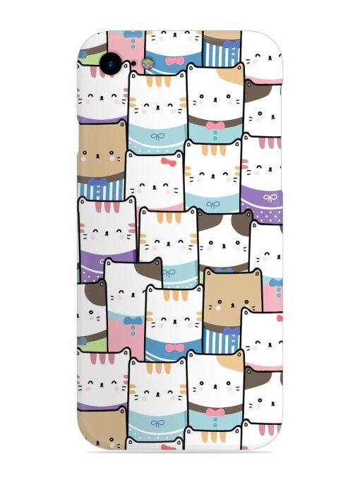 Cute Adorable Cat Snap Case for Apple Iphone Se (2020) Zapvi