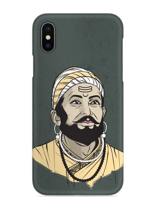 Shivaji Maharaj Vector Art Snap Case for Apple Iphone X