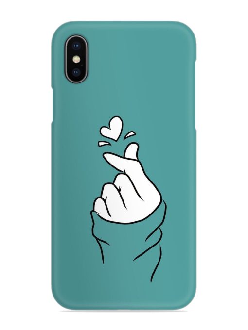 Korean Heart Sign Art Snap Case for Apple Iphone X Zapvi