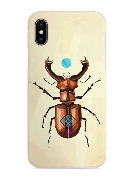 Stag Beetle Vector Snap Case for Apple Iphone X