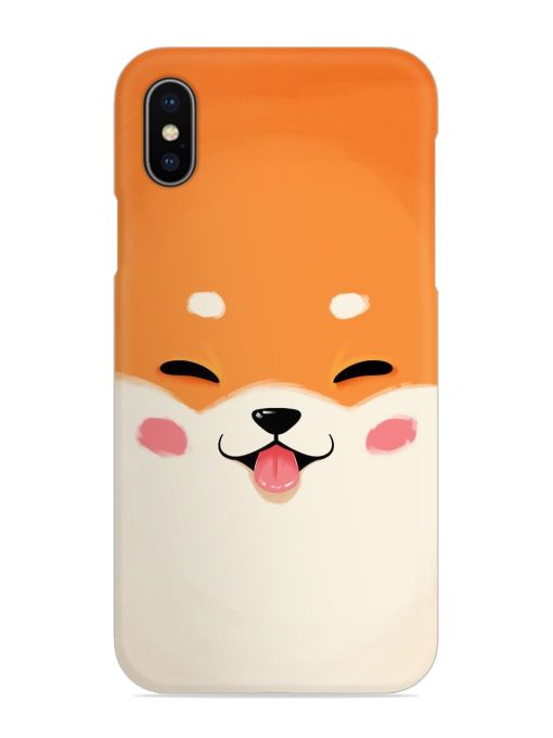 Cute Dog Face Vector Snap Case for Apple Iphone X