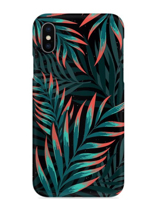 Green Leaf Art Snap Case for Apple Iphone X