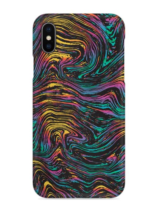 Abstract Liquid Colors Snap Case for Apple Iphone X Zapvi