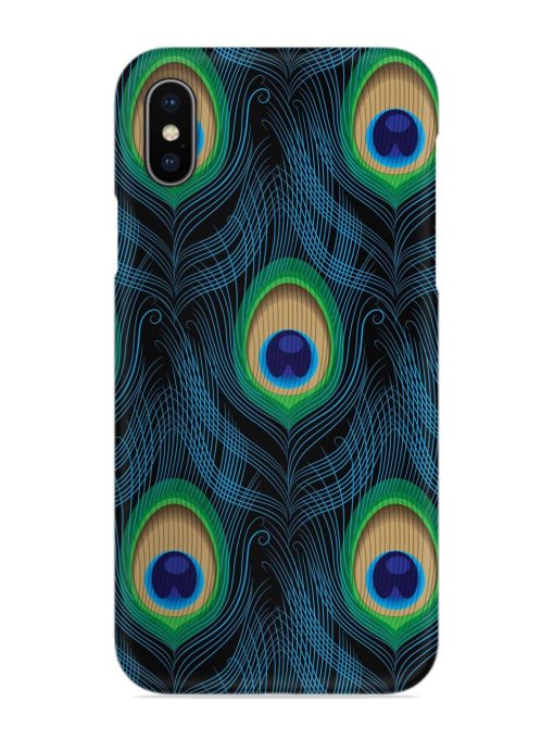 Seamless Pattern Peacock Snap Case for Apple Iphone X