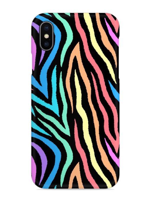 Colorful Abstract Zebra Snap Case for Apple Iphone X