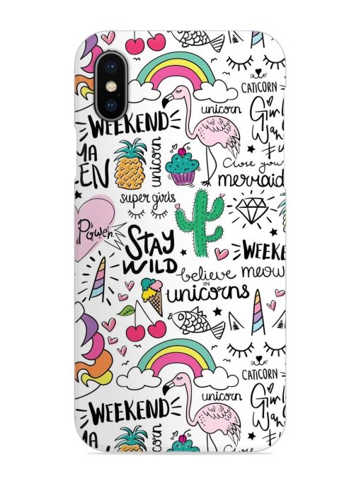 Unicorn Ice Cream Snap Case for Apple Iphone X