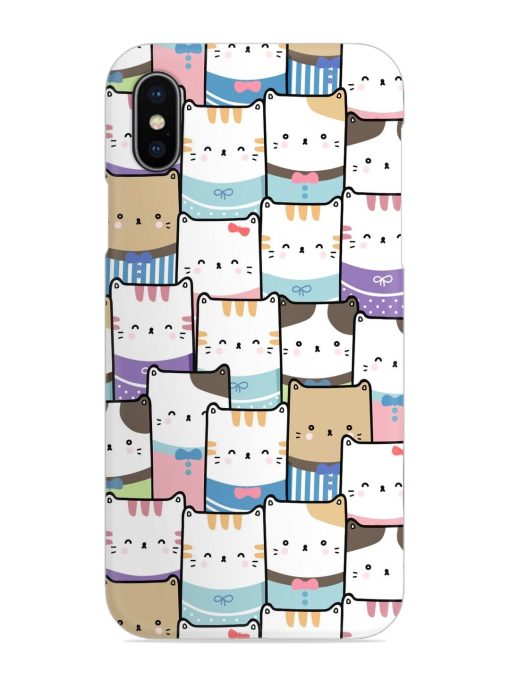 Cute Adorable Cat Snap Case for Apple Iphone X