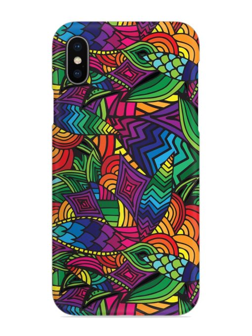 Abstract Multicolor Seamless Snap Case for Apple Iphone X Zapvi