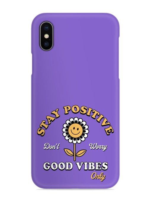 Retro Positive Flower Snap Case for Apple Iphone X