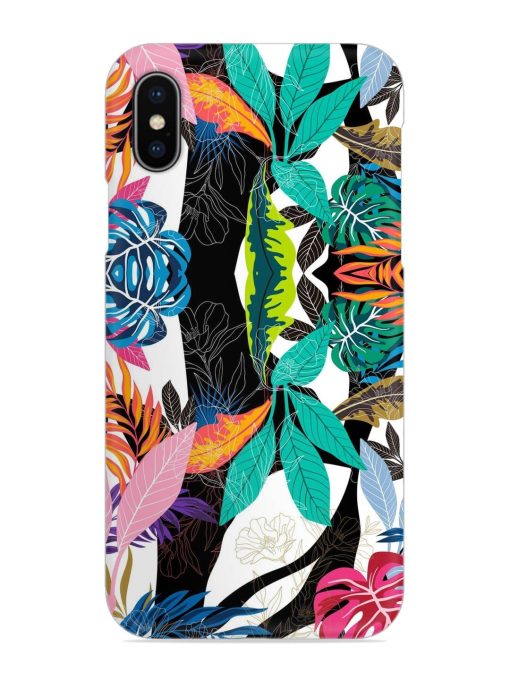 Floral Pattern Bright Snap Case for Apple Iphone X Zapvi