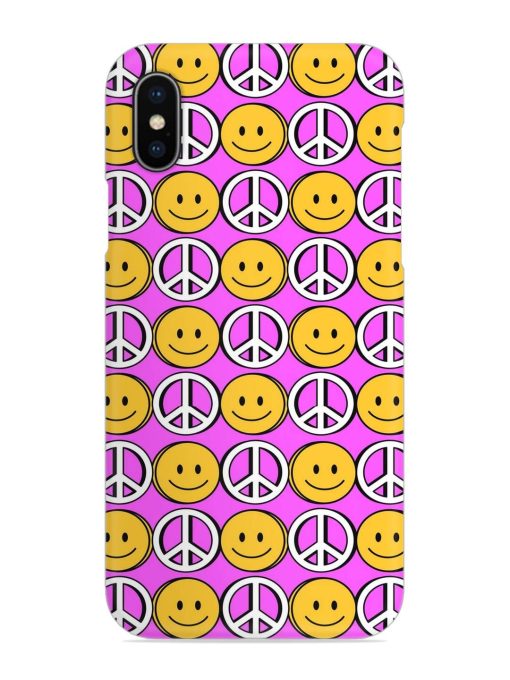 Smiley Face Peace Snap Case for Apple Iphone X