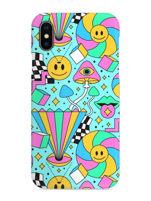 Trippy Rainbow 60S Snap Case for Apple Iphone X