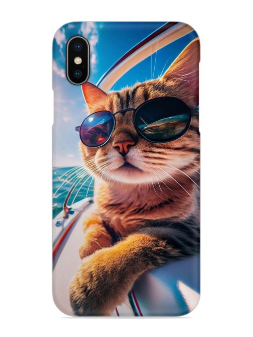 Cat In Style Snap Case for Apple Iphone X